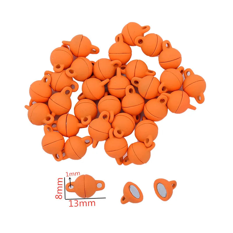 5Sets Mix Strong Love Heart Round Magnetic Clasps Fit Rhodium End Clasp Connectors Component For Making Leather Bracelet Jewelry