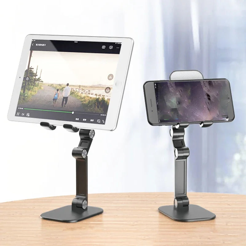 Three Sections Foldable Desk Mobile Phone Holder For iPhone iPad Tablet Flexible Table Desktop Adjustable Cell Smartphone Stand