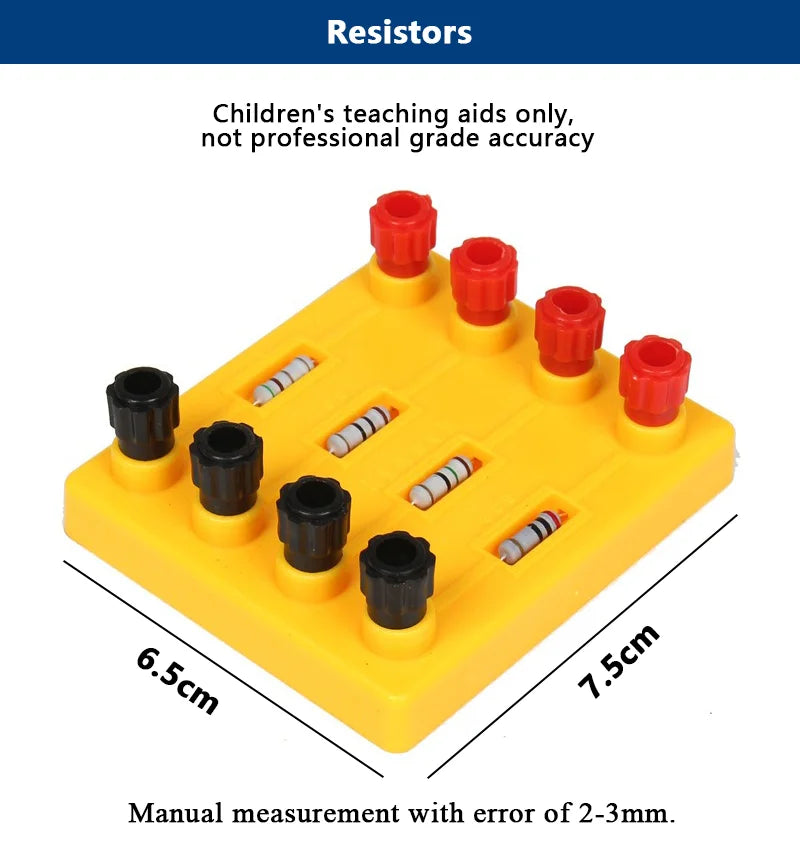 Electric Circuit Learning Kit Physics Electrical Experiment Teaching Aid Ammeter Voltmeter Sliding Rheostat Resistor Science Toy
