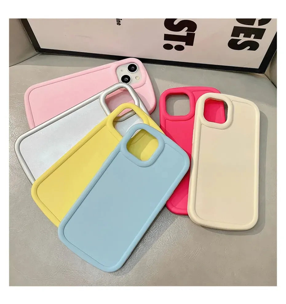 Luxury Matte Soft Candy Phone Case For iPhone 14 13 12 11 Pro Max Plus X Xs XR Max Shockproof Bumper Soft Silicone Cases Cover