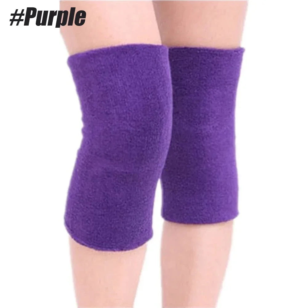 1 Pair Knee Pads Dance Protection Cover Elderly Leggings Support Winter Warm Thermal Knee Sleeves