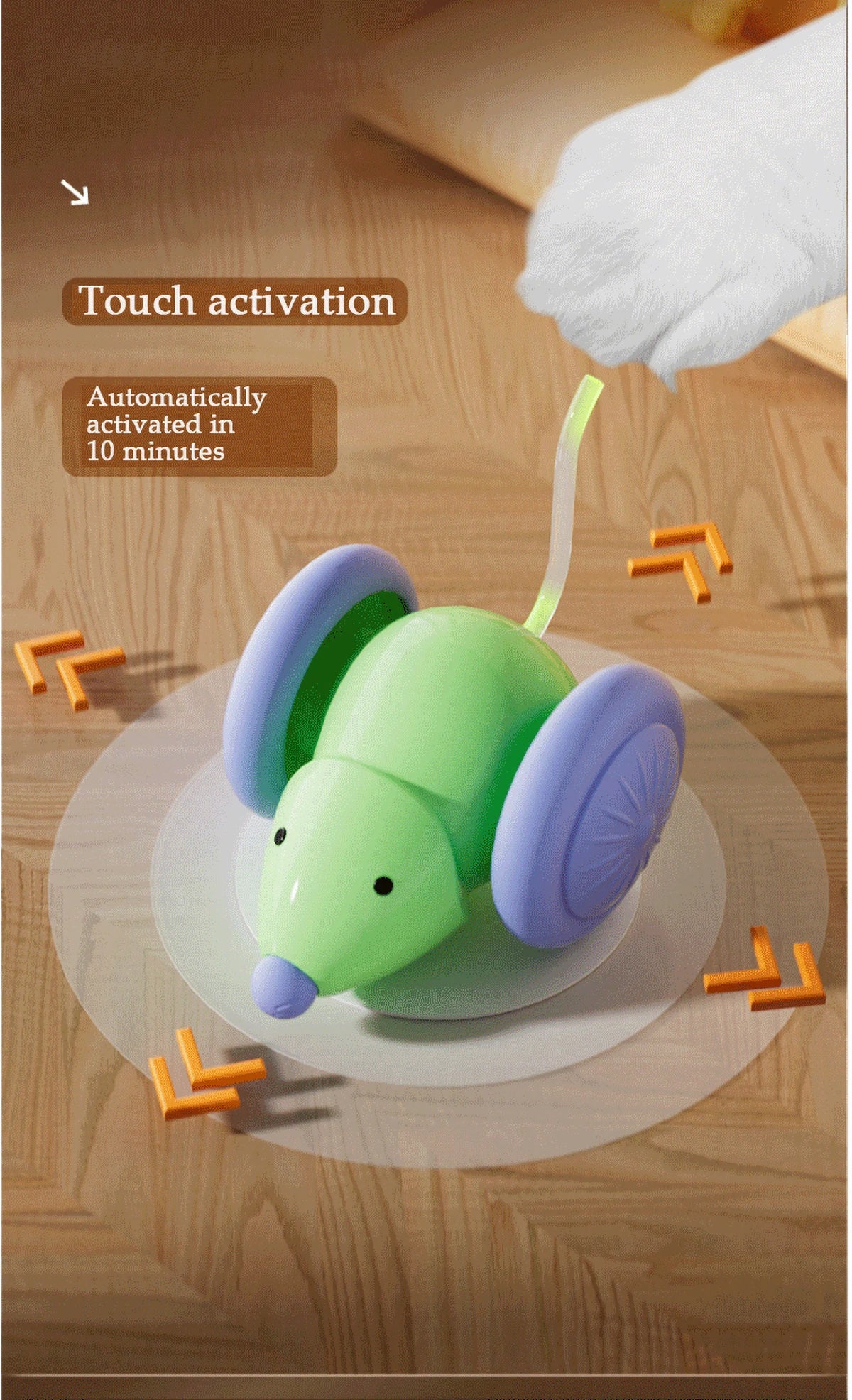 Electric Mouse Car Pet toys Interactive Cat Toy Rechargeable Automatic Teaser with Intelligent Obstacle Avoidance Pet Products