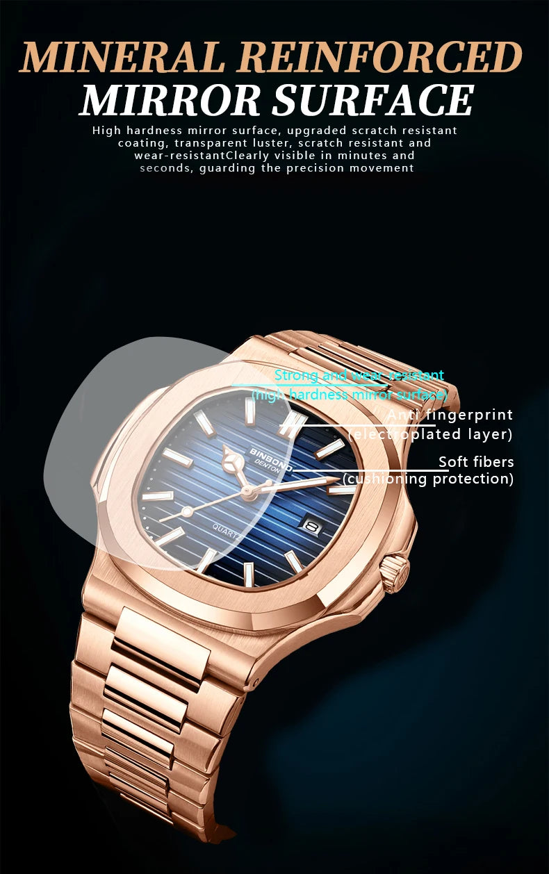 2025 New Top Brand Luxury Fashion Mens Watches Sport Waterproof Simple Ultra-Thin Watches Men Quartz Clock Relogio Masculino+Box