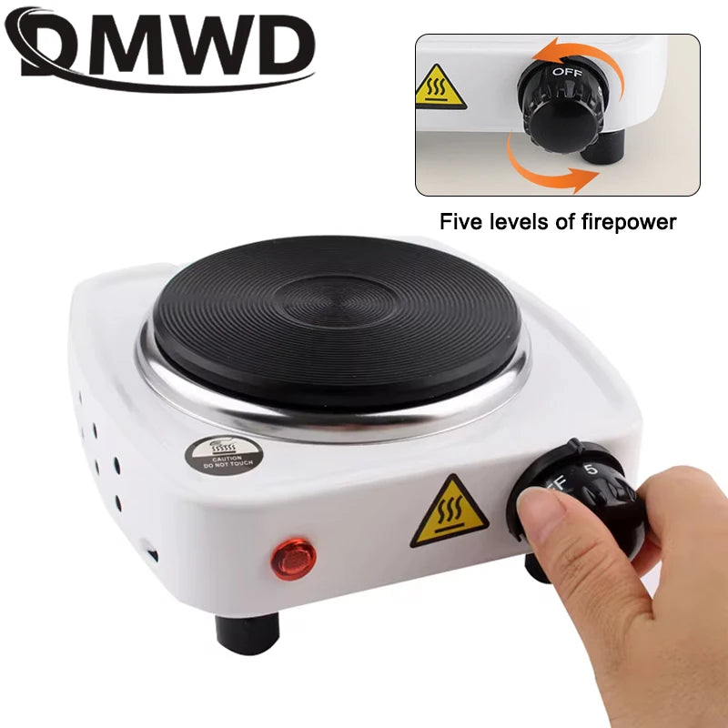 110V Mini Electric Stove Portable Tea Warmer Coffee Milk Heater Stove Mocha Heating Stove Cast Iron Hot Plate Cooking Furnace EU