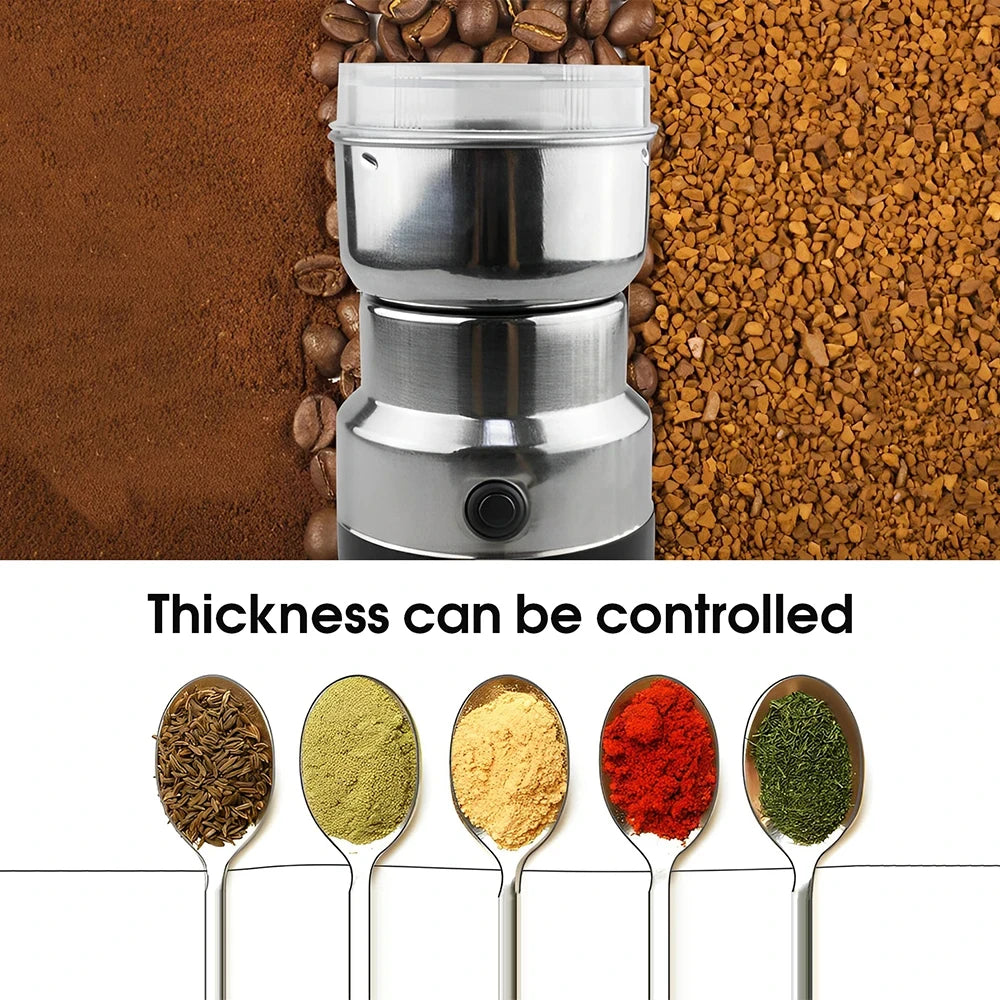 Xiaomi Electric Coffee Grinder 304 Stainless Steel Fast Grinding Multifunction Household Smash Machine EU US Plug Large Capacity