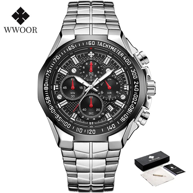 Relogio Masculino WWOOR Mens Watches 2024 Top Brand Luxury Wrist Watches For Men Gold Big Golden Male Chronograph Wristwatch Man