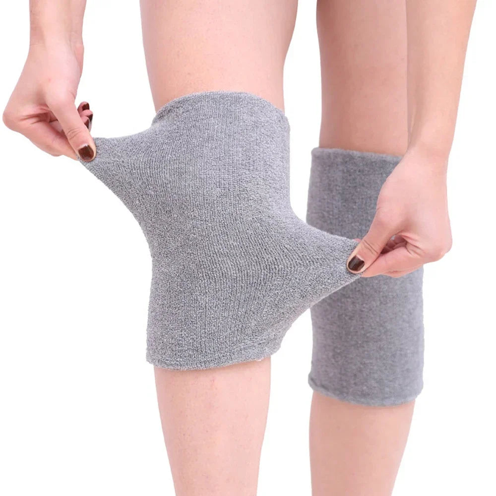 1 Pair Knee Pads Dance Protection Cover Elderly Leggings Support Winter Warm Thermal Knee Sleeves