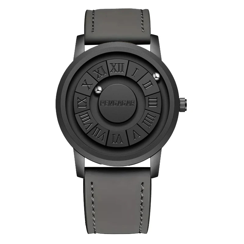 2024 New Men's Watches Top Luxury Quartz Watch For Men Creative Scrolling Pointer Magnetic Force Wrist Clock Relogio Masculino