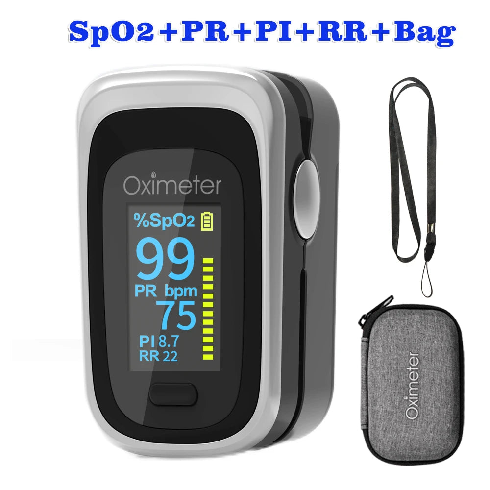 Kiuzou Medical Portable Finger Pulse Oximeter Blood Oxygen Heart Rate Saturation Meter OLED Oximetro De Dedo Saturometro Monitor