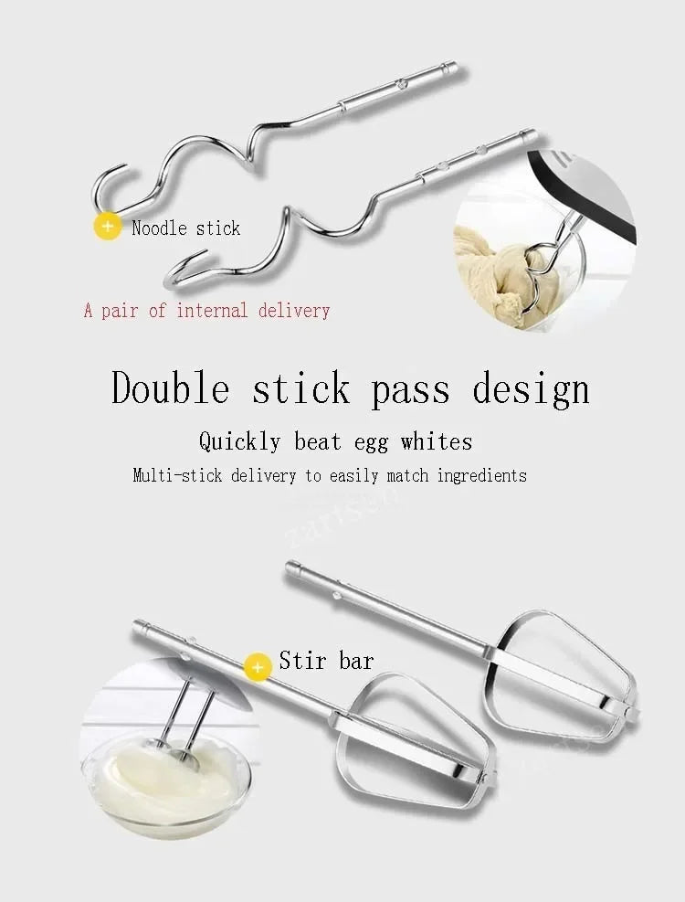 Multifunctional 7 Speed Mini Mixer Electric Food Blender Handheld Mixer Egg Beater Automatic Cream Food Cake Baking Dough Mixer