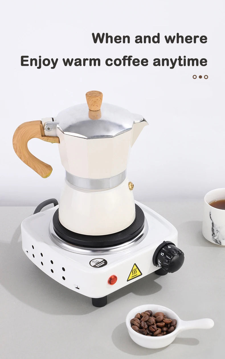 110V Mini Electric Stove Portable Tea Warmer Coffee Milk Heater Stove Mocha Heating Stove Cast Iron Hot Plate Cooking Furnace EU