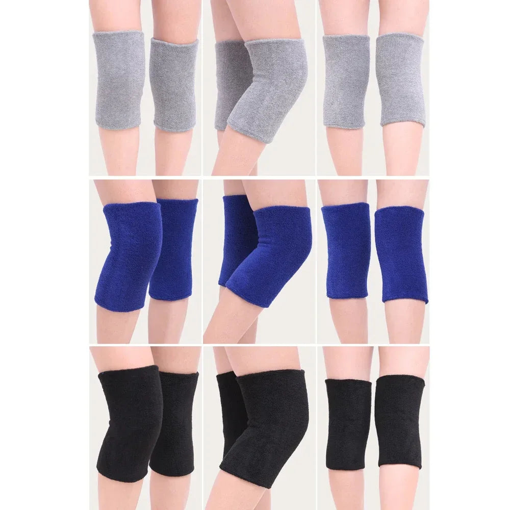 1 Pair Knee Pads Dance Protection Cover Elderly Leggings Support Winter Warm Thermal Knee Sleeves