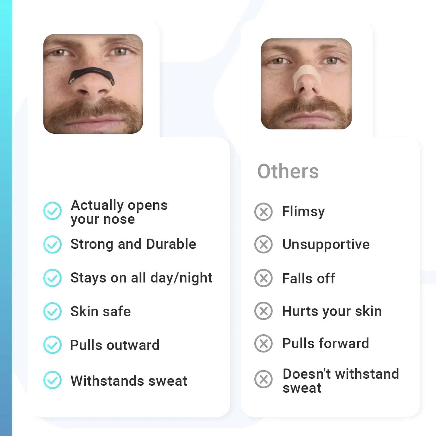 Magnetic Nasal Breathing Dilators Kits Sport Nasal Dilator Boost Oxygen Intake,Breathing Refill Nose Clip