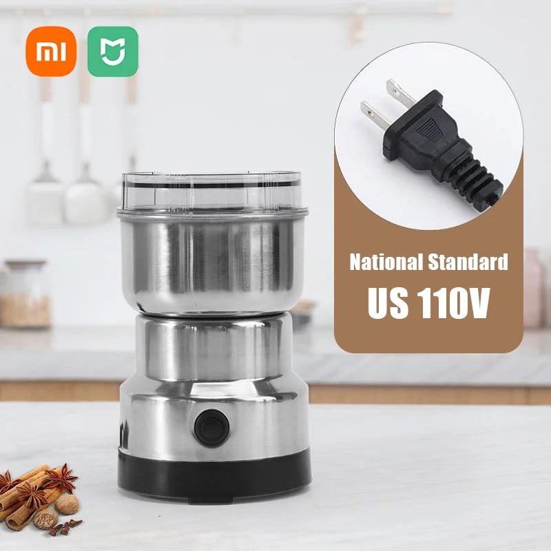 Xiaomi Electric Coffee Grinder 304 Stainless Steel Fast Grinding Multifunction Household Smash Machine EU US Plug Large Capacity
