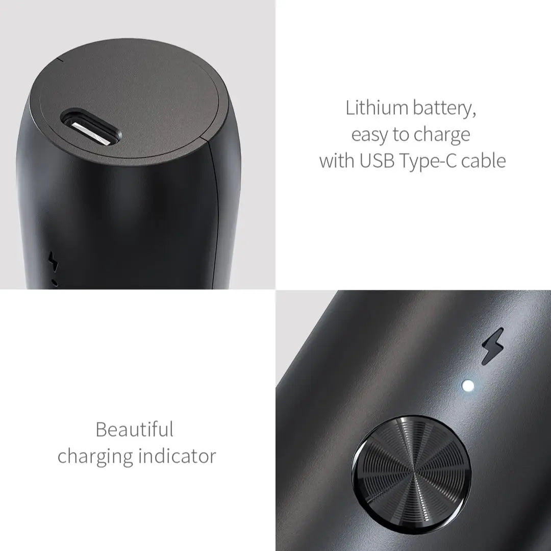 Electric Milk Frother 304 Stainless Steel Mini Foam Maker Rechargeable USB Type-C Cable Drink Mixer Whisk Beater for Coffee