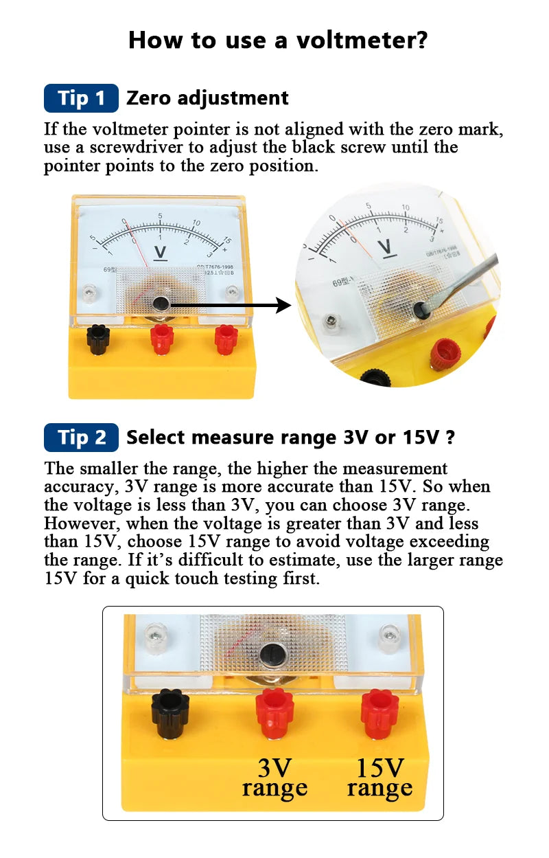 Electric Circuit Learning Kit Physics Electrical Experiment Teaching Aid Ammeter Voltmeter Sliding Rheostat Resistor Science Toy