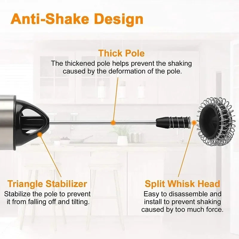 Electric Milk Frother Whisk Handheld Coffee Blender Egg Beater Household Milk Shaker Mixer Whisk Tools Foy home