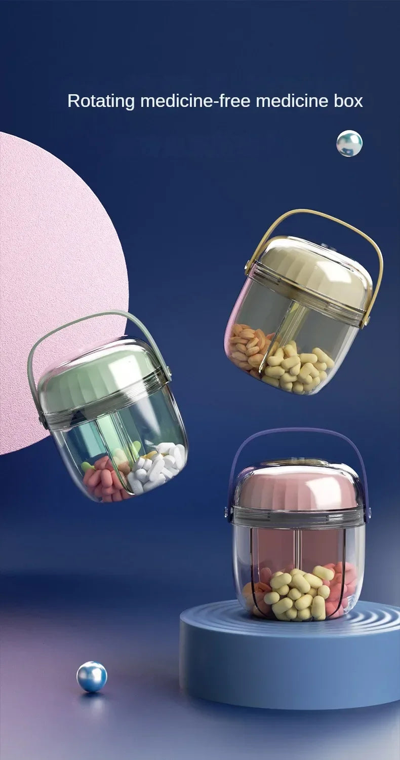 New Pill Organizer Waterproof Pill Box Portable Pill Case for Travel Vitamin Fish Oils Holder Container Medicine Storage Box