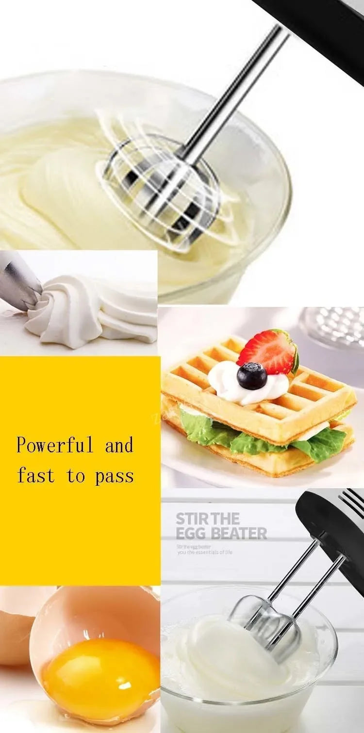 Multifunctional 7 Speed Mini Mixer Electric Food Blender Handheld Mixer Egg Beater Automatic Cream Food Cake Baking Dough Mixer