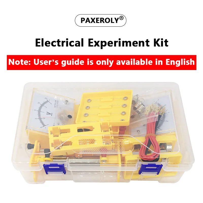 Electric Circuit Learning Kit Physics Electrical Experiment Teaching Aid Ammeter Voltmeter Sliding Rheostat Resistor Science Toy