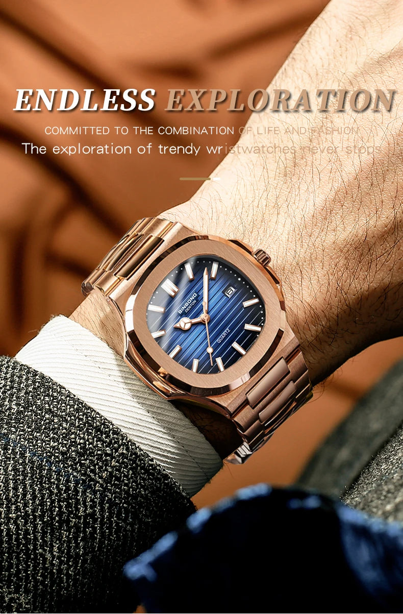 2025 New Top Brand Luxury Fashion Mens Watches Sport Waterproof Simple Ultra-Thin Watches Men Quartz Clock Relogio Masculino+Box