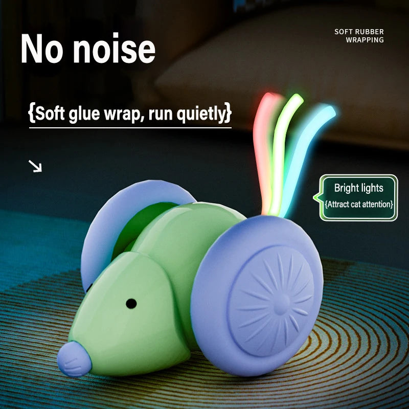 Electric Mouse Car Pet toys Interactive Cat Toy Rechargeable Automatic Teaser with Intelligent Obstacle Avoidance Pet Products
