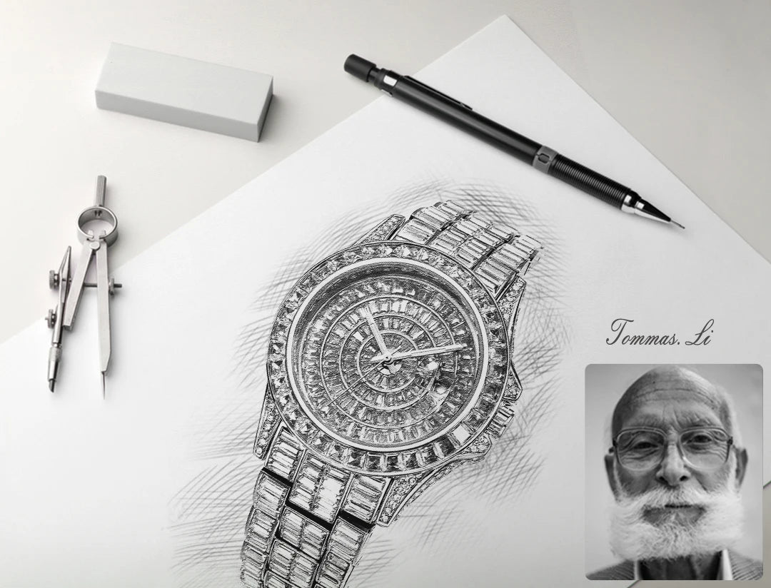 Full Iced Out Watches For Men Luxury Handmade Mosaic Diamond Silver Steel Watch Fashion Hip Hop Silver Automatic Date Male Clock