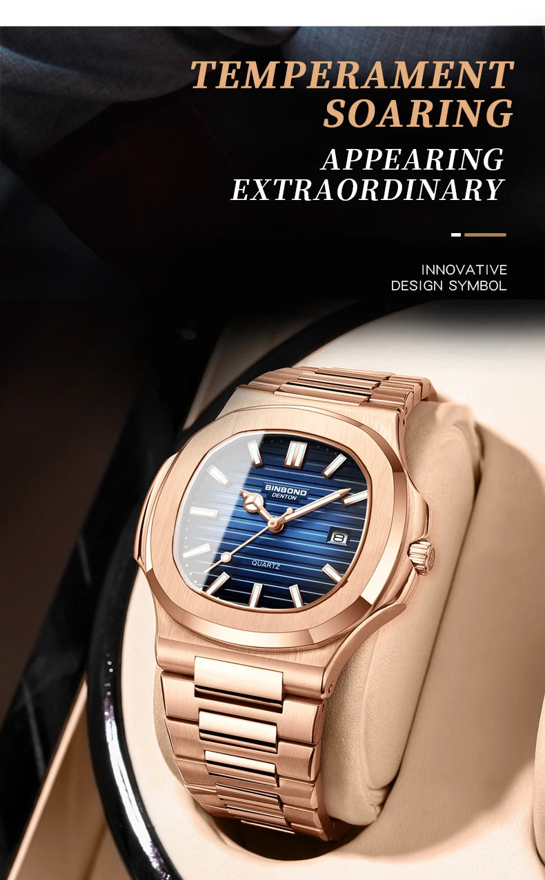 2025 New Top Brand Luxury Fashion Mens Watches Sport Waterproof Simple Ultra-Thin Watches Men Quartz Clock Relogio Masculino+Box