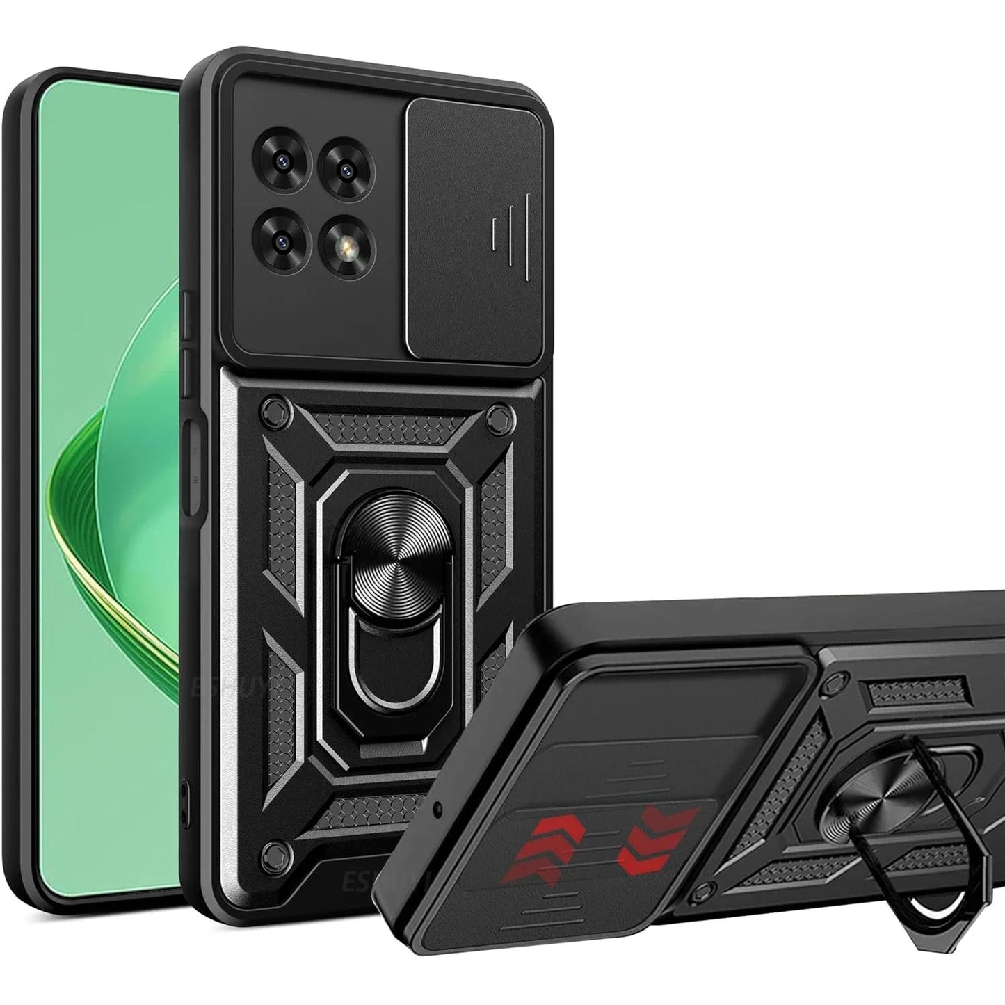 Military Armor Case For T-Mobile Revvl 7 Pro 5G T Phone 2 Pro 5G Cover Lens Protection Ring Stand Holder Coque Fundas