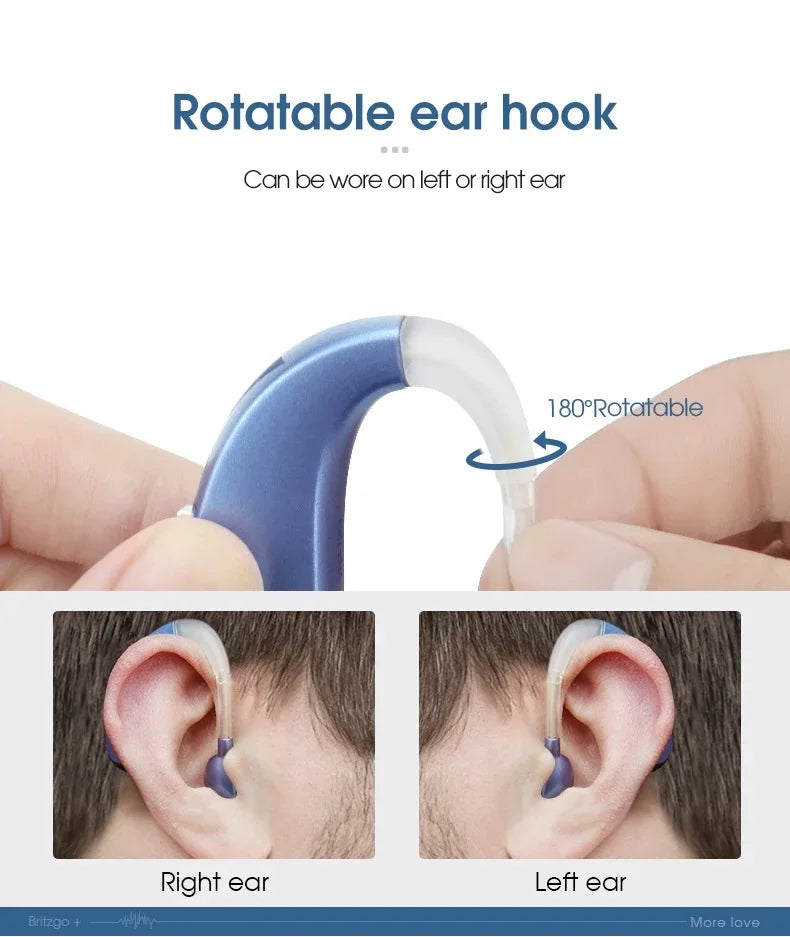 Hearing Aid for Elderly Deafness Rechargeable Invisible Hearing Aids Adjustable Tone Ear Aid Digital Sound Amplifier Audifonos