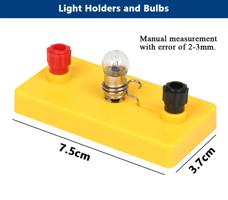 Electric Circuit Learning Kit Physics Electrical Experiment Teaching Aid Ammeter Voltmeter Sliding Rheostat Resistor Science Toy