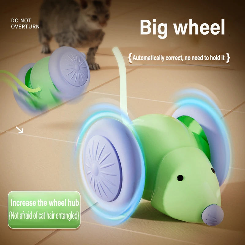 Electric Mouse Car Pet toys Interactive Cat Toy Rechargeable Automatic Teaser with Intelligent Obstacle Avoidance Pet Products