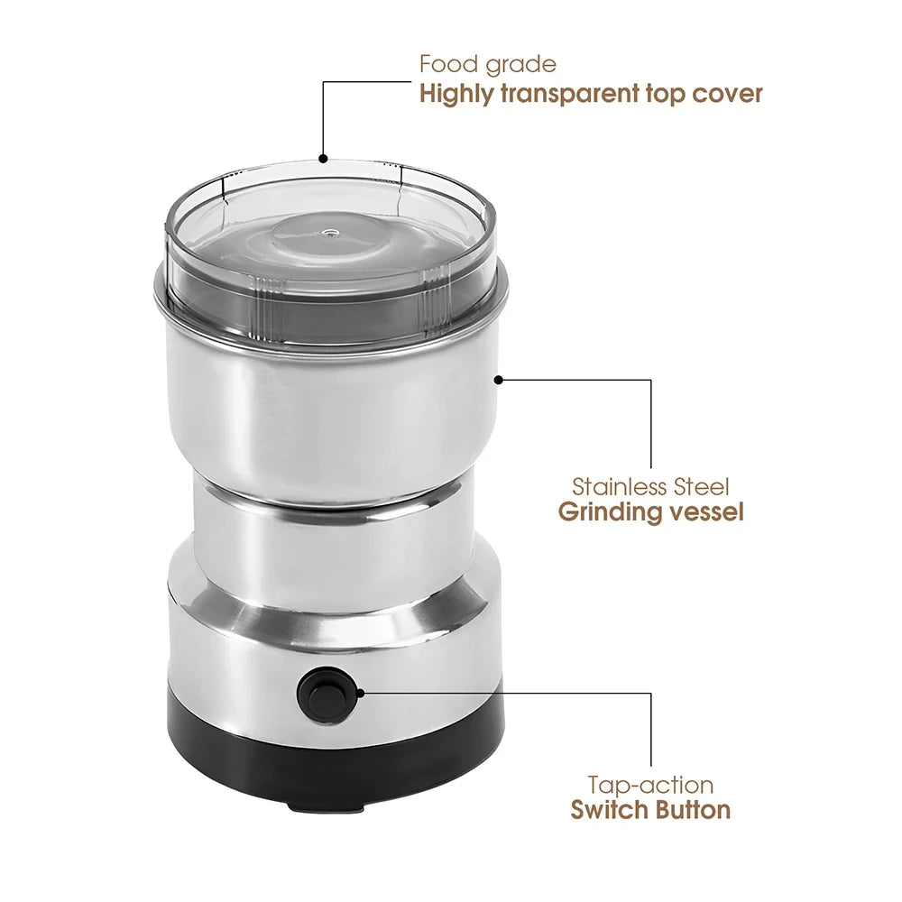 Xiaomi Electric Coffee Grinder 304 Stainless Steel Fast Grinding Multifunction Household Smash Machine EU US Plug Large Capacity