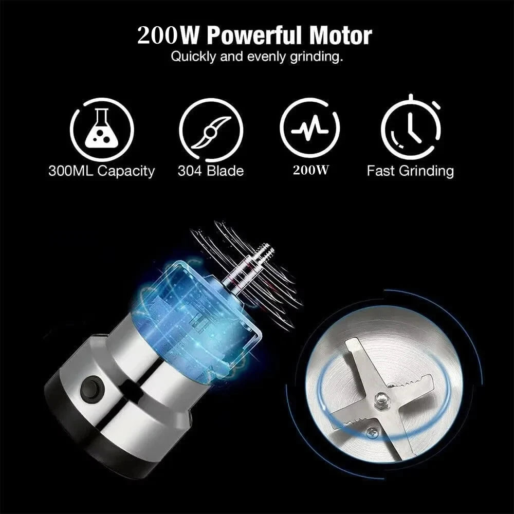 Xiaomi Electric Coffee Grinder 304 Stainless Steel Fast Grinding Multifunction Household Smash Machine EU US Plug Large Capacity