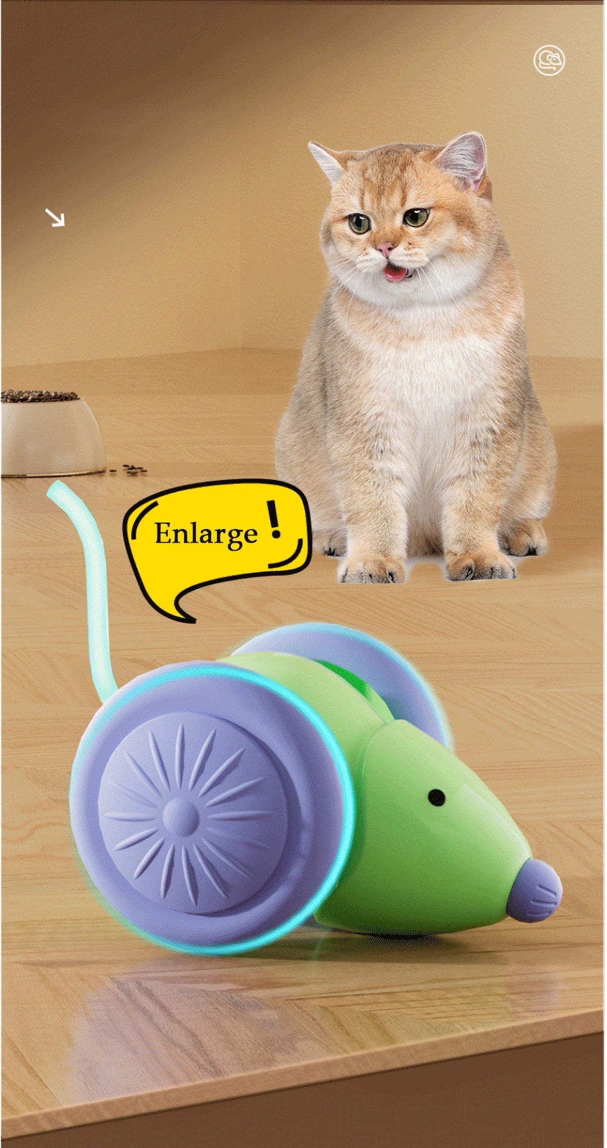 Electric Mouse Car Pet toys Interactive Cat Toy Rechargeable Automatic Teaser with Intelligent Obstacle Avoidance Pet Products