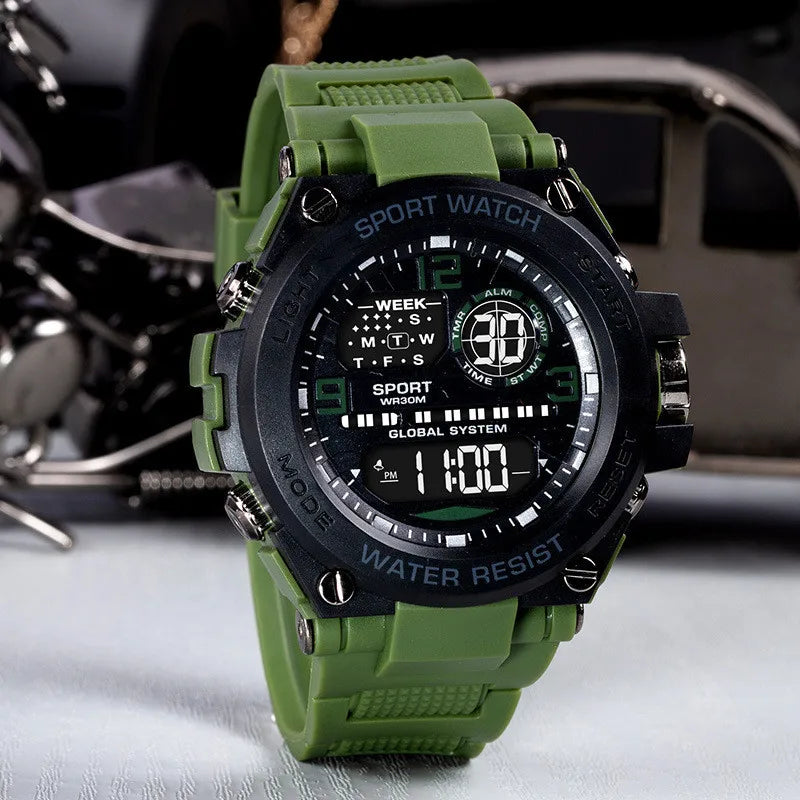 Men Waterproof Sports Watches Multifunction Electronic Watches Anti Drop and Shock-absorbing Wristwatches