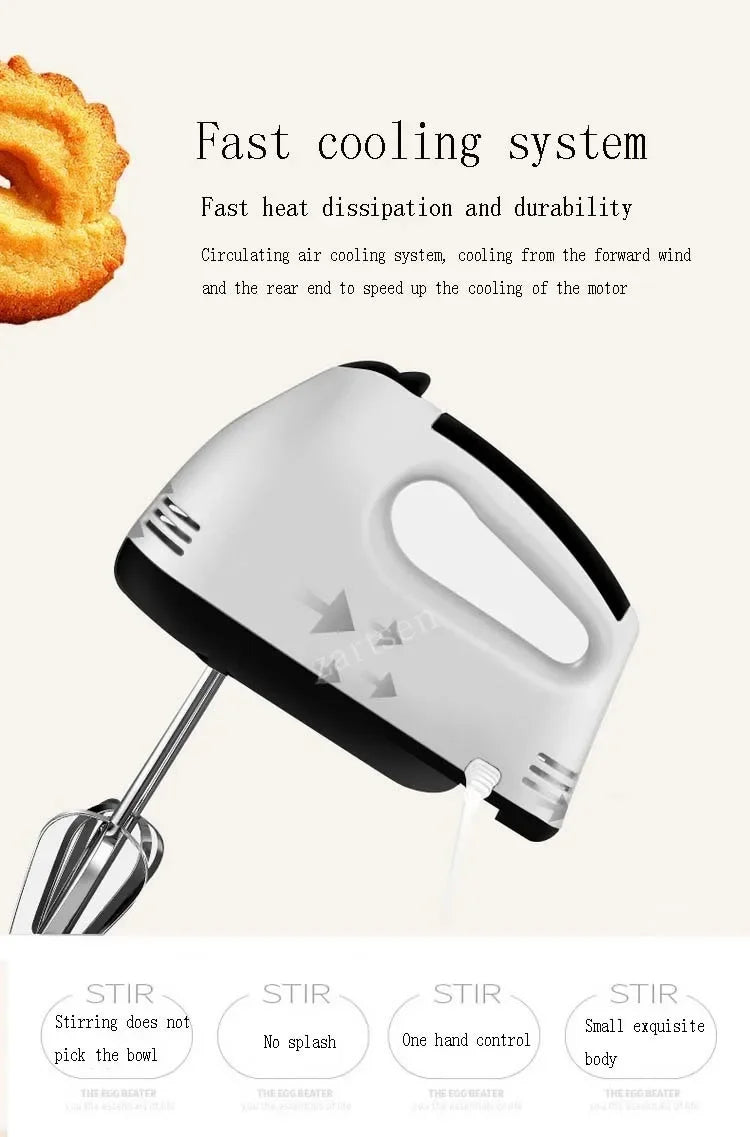 Multifunctional 7 Speed Mini Mixer Electric Food Blender Handheld Mixer Egg Beater Automatic Cream Food Cake Baking Dough Mixer