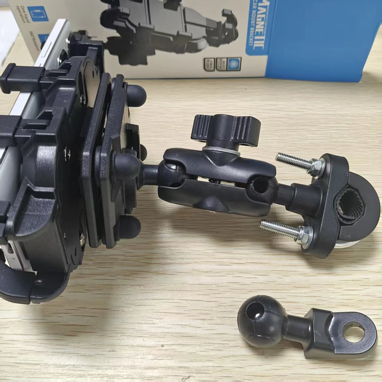 Mobile Phone Holder With Shock Absorber Module Adjustable at Any Angle for Motorcycle Scooter ATV bike Cell Phone Bracket