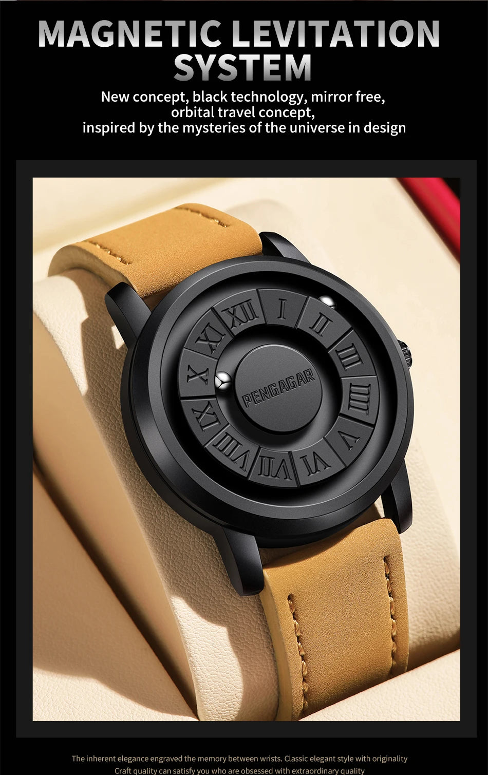2024 New Men's Watches Top Luxury Quartz Watch For Men Creative Scrolling Pointer Magnetic Force Wrist Clock Relogio Masculino