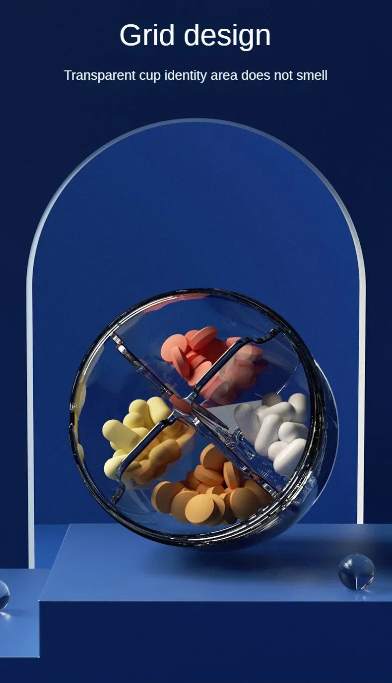 New Pill Organizer Waterproof Pill Box Portable Pill Case for Travel Vitamin Fish Oils Holder Container Medicine Storage Box