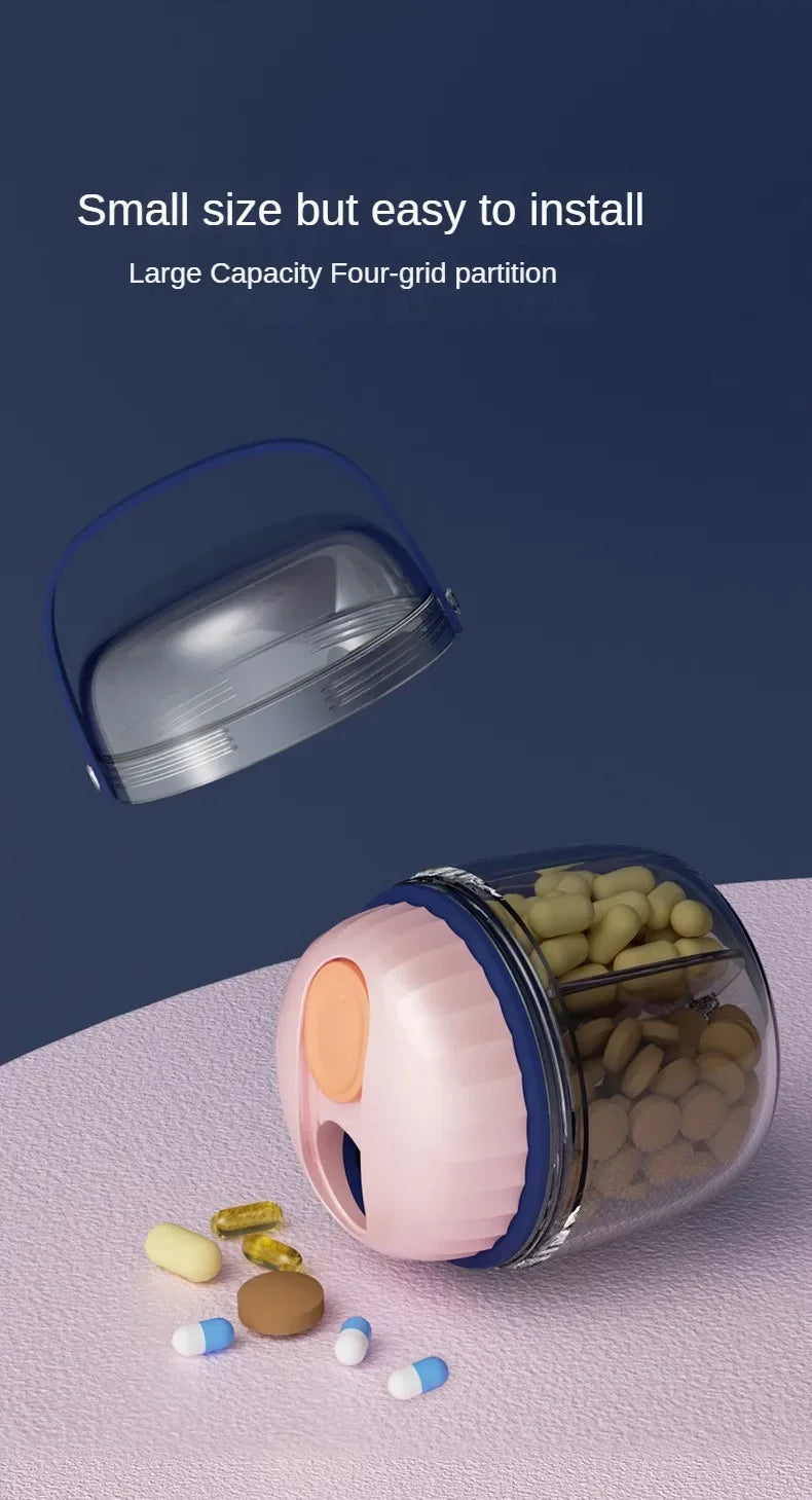 New Pill Organizer Waterproof Pill Box Portable Pill Case for Travel Vitamin Fish Oils Holder Container Medicine Storage Box