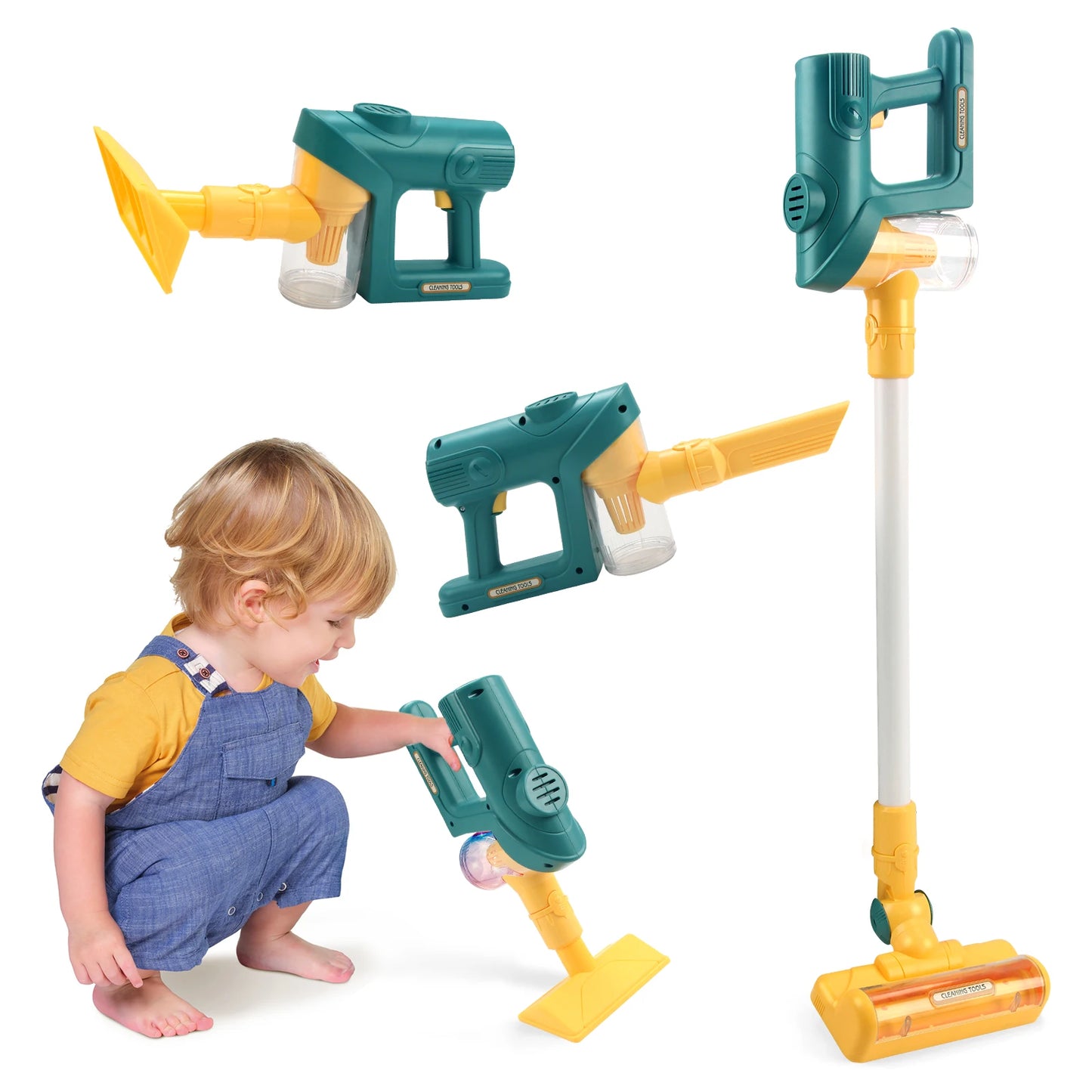 Electric Mini Vacuum With Light and Music Cleaner Simulation Housework Dust Catcher Educational Pretend Play Toys for Kids Gifts