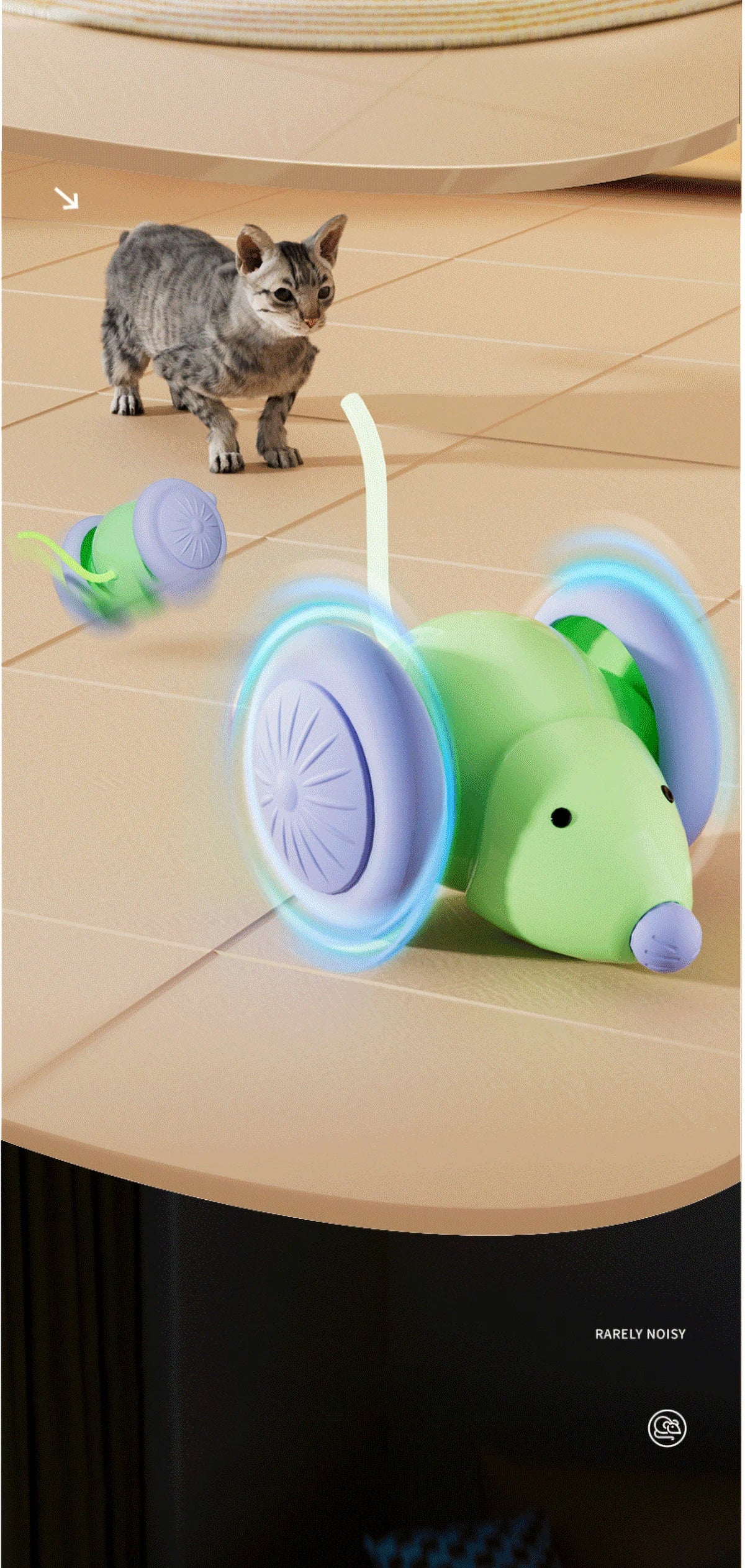 Electric Mouse Car Pet toys Interactive Cat Toy Rechargeable Automatic Teaser with Intelligent Obstacle Avoidance Pet Products