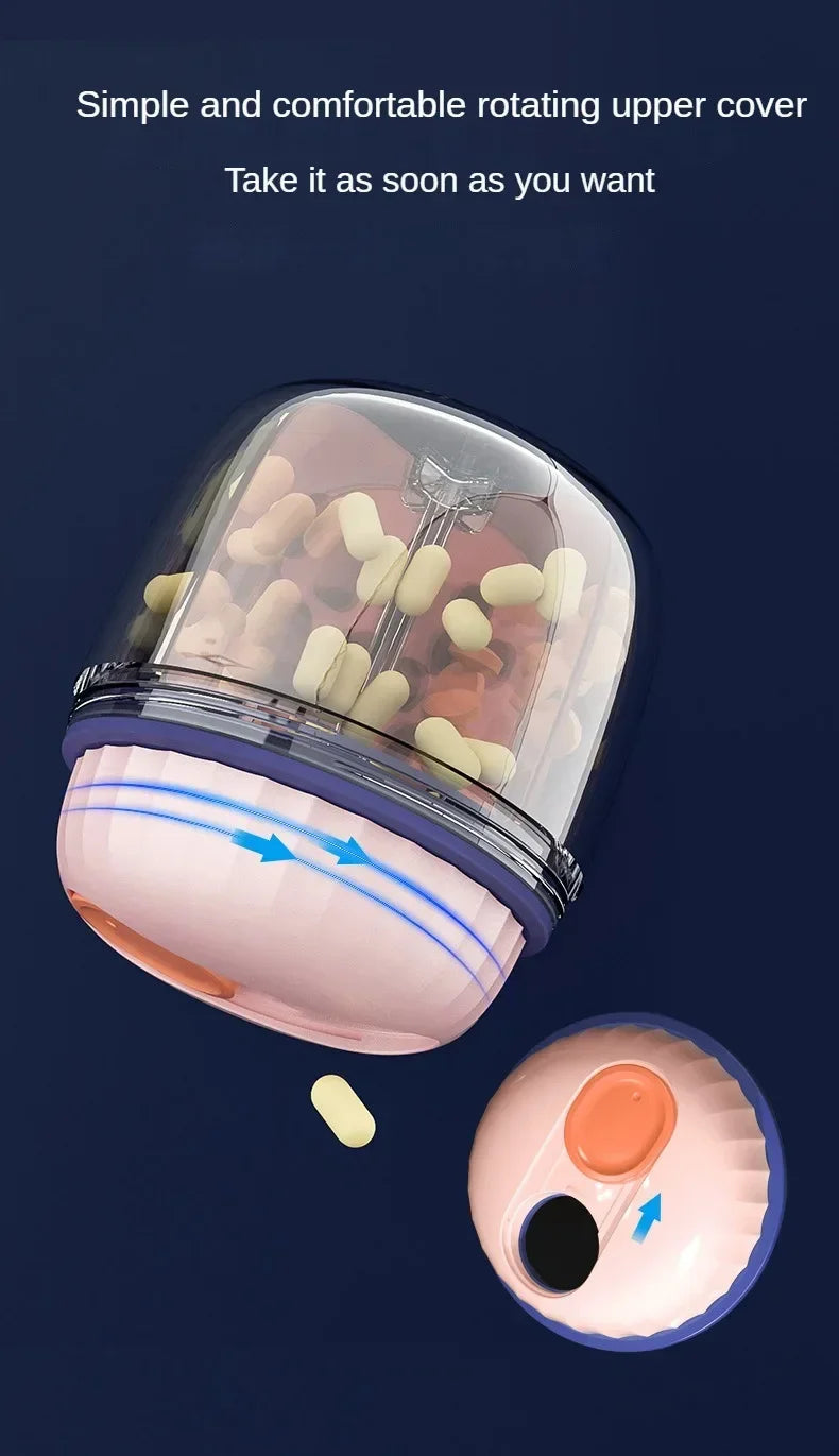 New Pill Organizer Waterproof Pill Box Portable Pill Case for Travel Vitamin Fish Oils Holder Container Medicine Storage Box