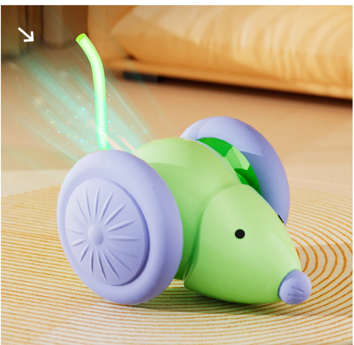 Electric Mouse Car Pet toys Interactive Cat Toy Rechargeable Automatic Teaser with Intelligent Obstacle Avoidance Pet Products