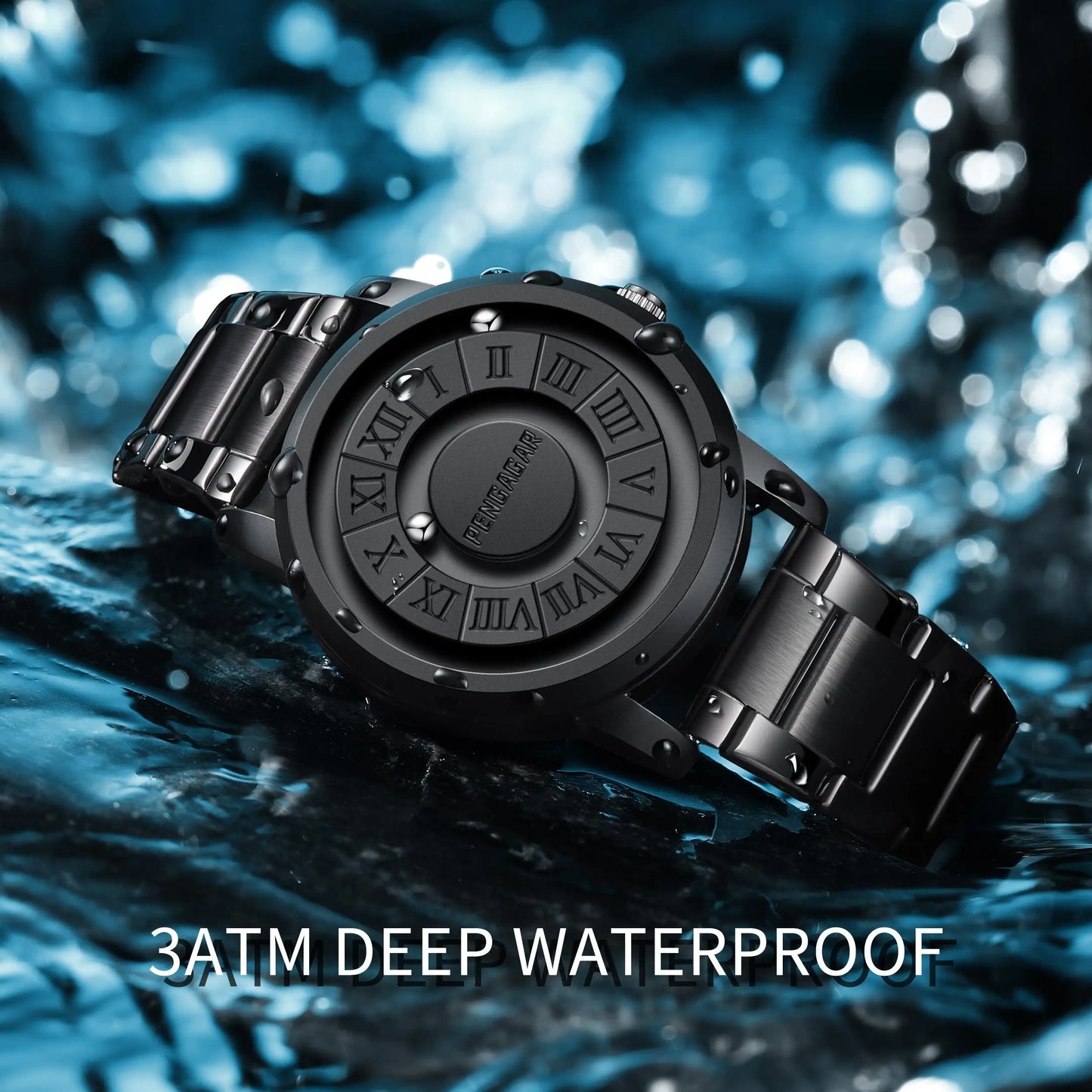 2024 New Men's Watches Top Luxury Quartz Watch For Men Creative Scrolling Pointer Magnetic Force Wrist Clock Relogio Masculino