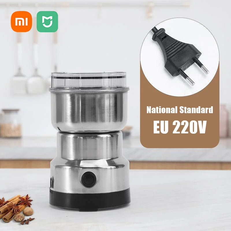 Xiaomi Electric Coffee Grinder 304 Stainless Steel Fast Grinding Multifunction Household Smash Machine EU US Plug Large Capacity