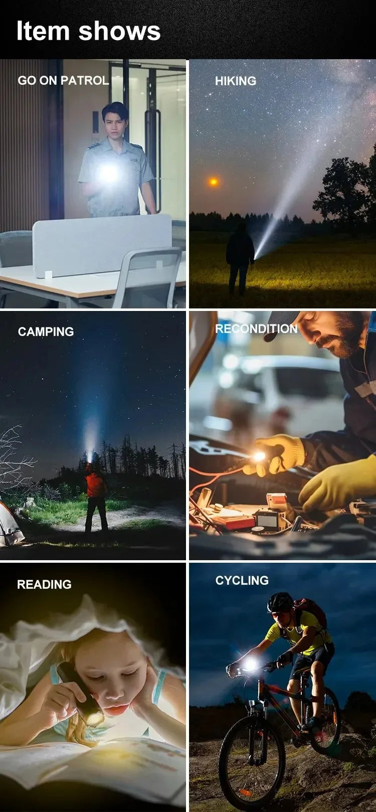 Edc Flashlight Powerful Self Defense Gadget Super Strong Flashlight High Power Self-defense Supplies Led Denfense Products Tools