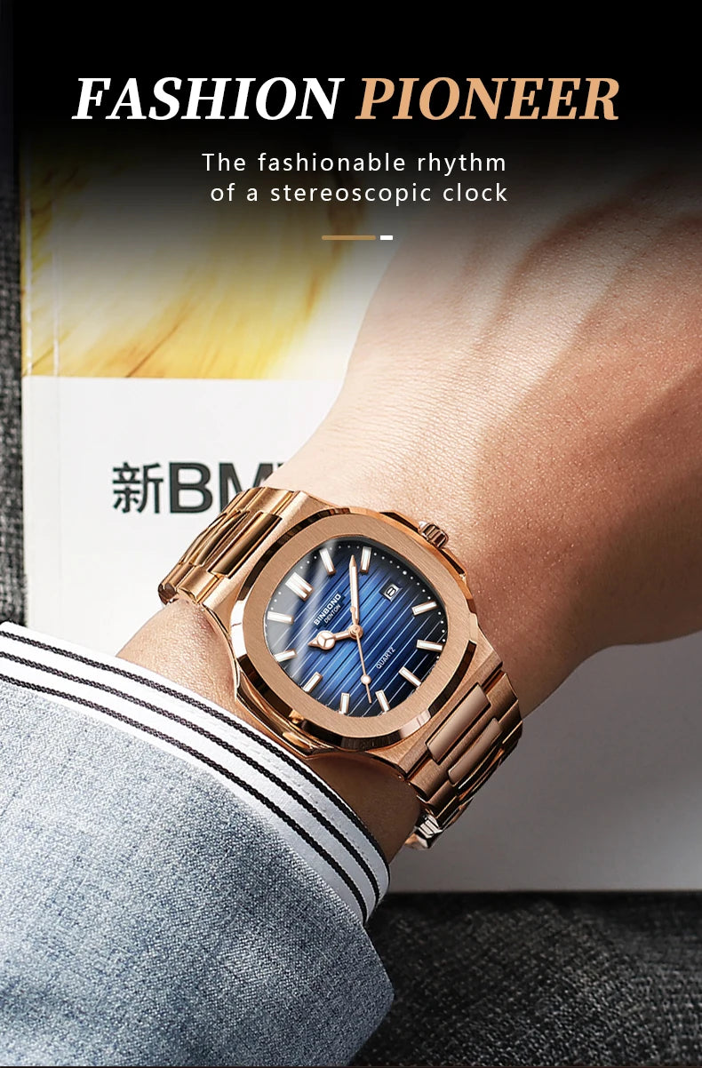 2025 New Top Brand Luxury Fashion Mens Watches Sport Waterproof Simple Ultra-Thin Watches Men Quartz Clock Relogio Masculino+Box