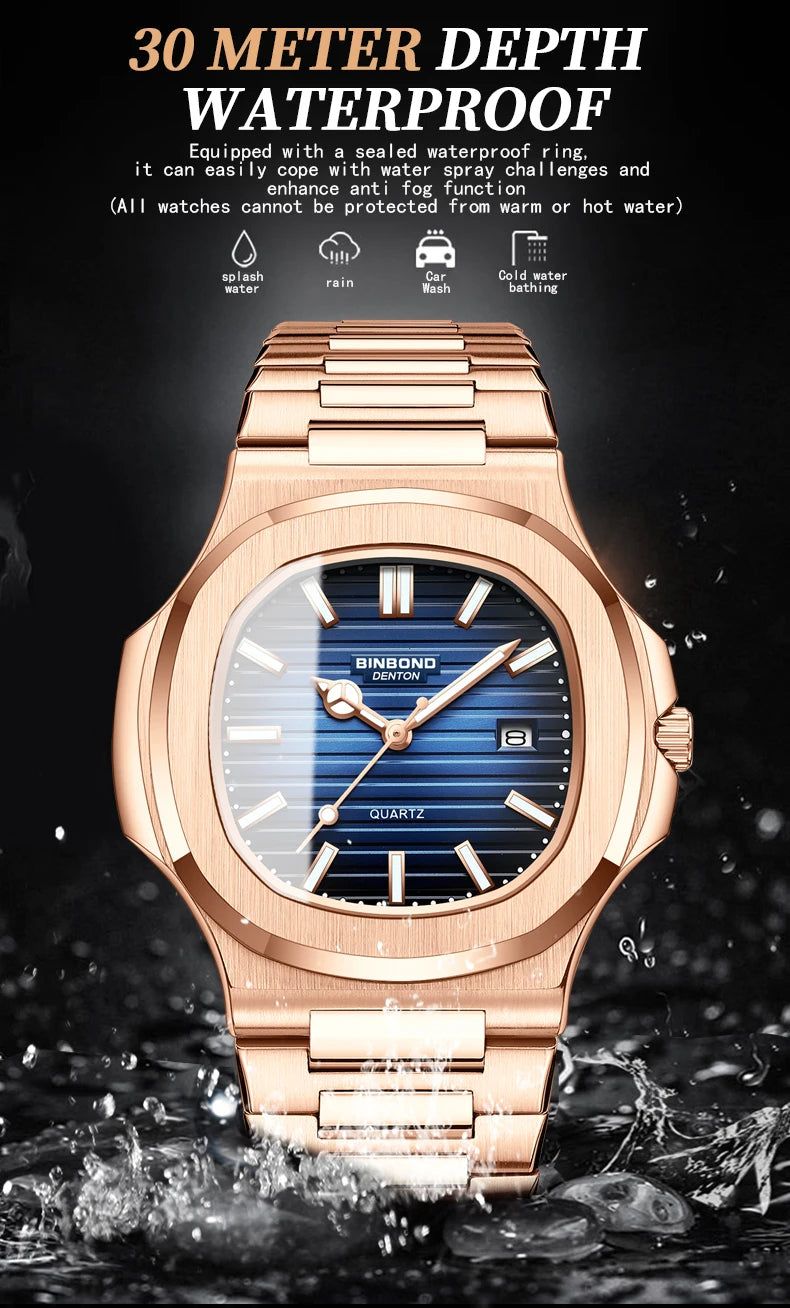 2025 New Top Brand Luxury Fashion Mens Watches Sport Waterproof Simple Ultra-Thin Watches Men Quartz Clock Relogio Masculino+Box
